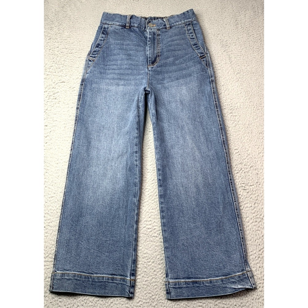 UGG Women's Wide Leg Denim Jeans in Light Blue Wash
